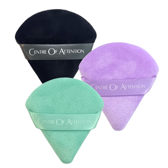 Triangle Velour Puffs 3 Pack